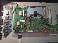 Rückseite: Inverter, Netzteilreste, Steuerplatine